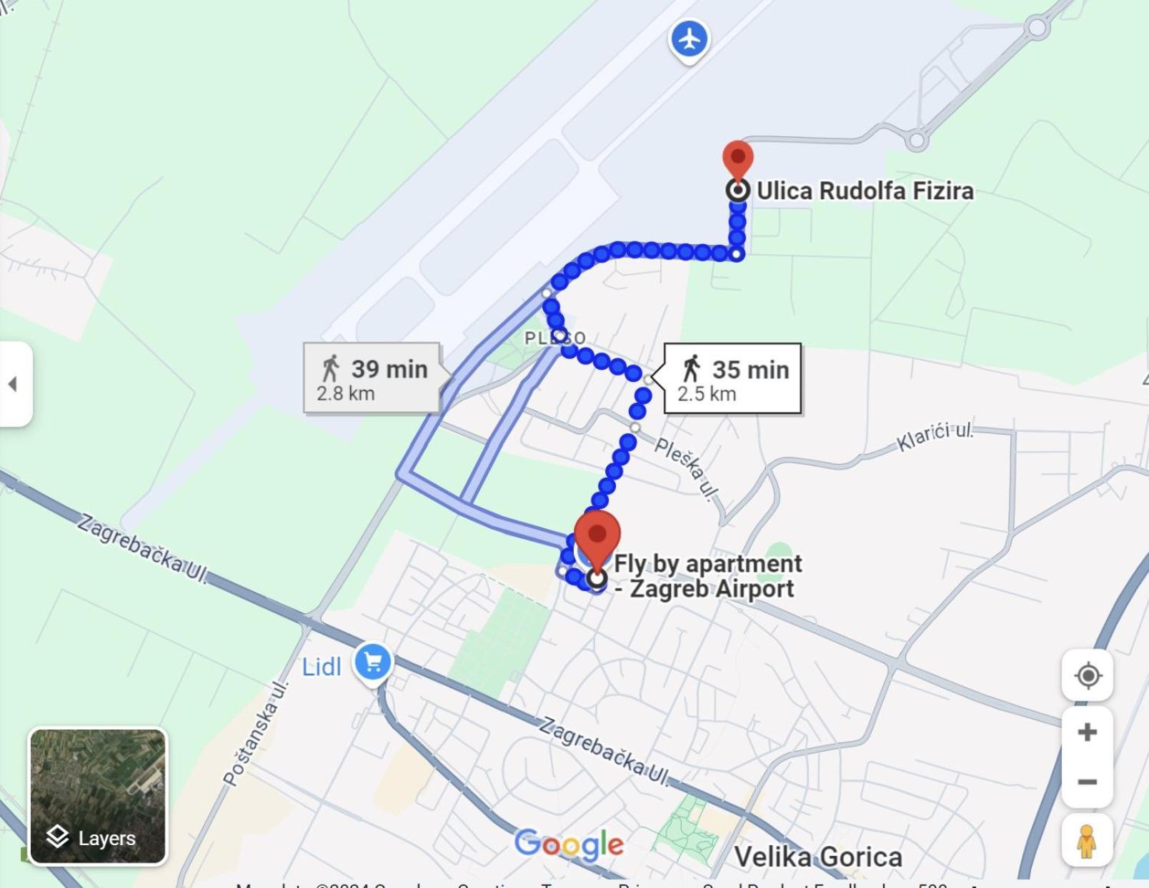 Fly By Suite - Zagreb Airport - 0-24H Self Check In&Out - Parking On Site Velika Gorica Exterior foto